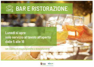 Coronavirus e servizi bar e ristorazione all’aperto: la Giunta approva la delibera 