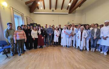 Gli auguri di Tonina all'ospedale di Tione