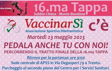 In bici da Trento al Bondone per la promozione vaccinale