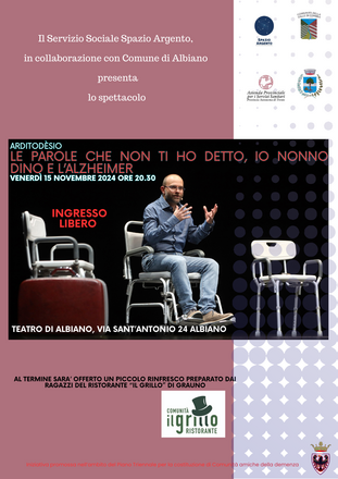 Ad Albiano l'Alzheimer arriva in teatro